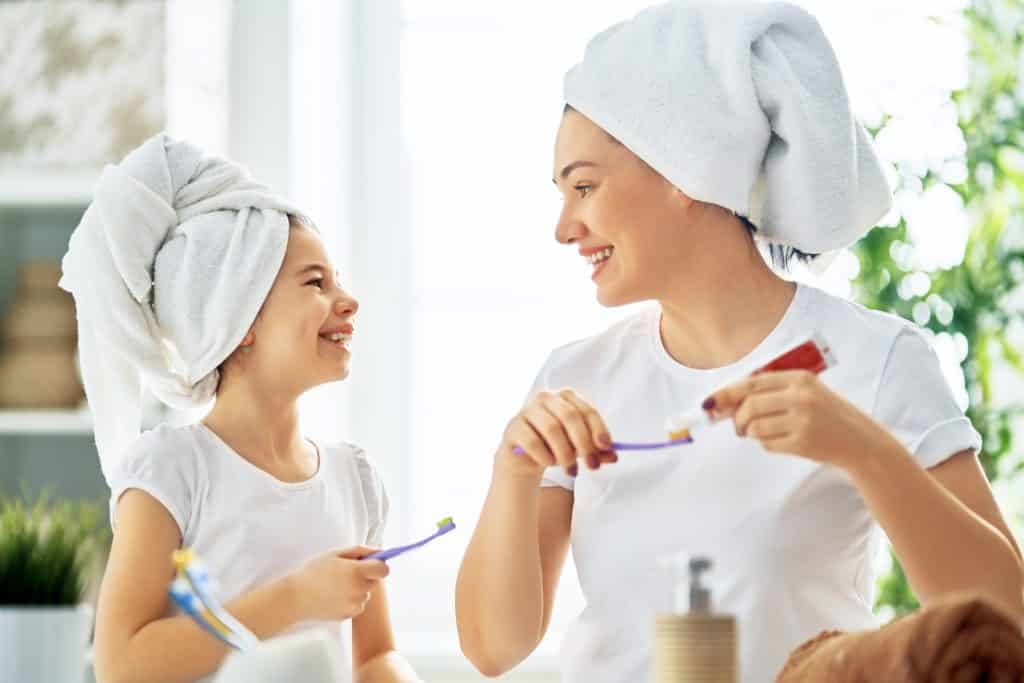 nighttime teeth brushing routine recommended