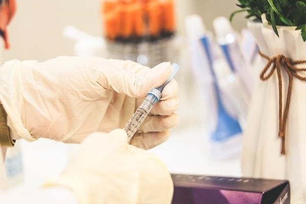 botox syringe for dental checkup